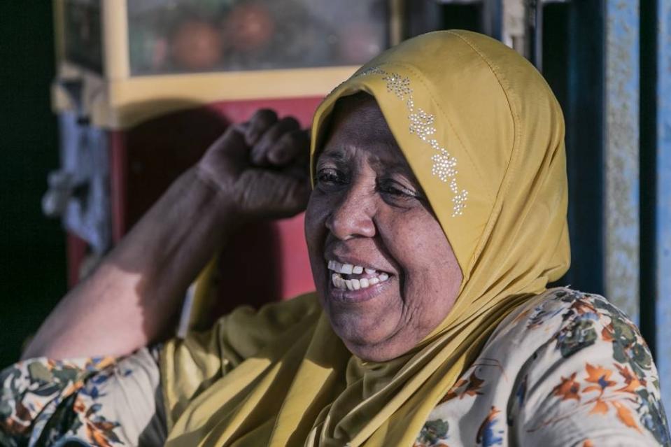 Village sundry owner Aishah Kunchi Ahmad, 71 speaks to Malay Mail during an interview in Muar November 3, 2022. — Picture by Hari Anggara