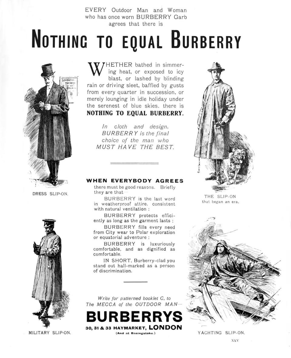 'burberry's', 1909