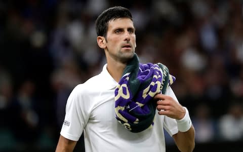 Novak has a break - Credit: Ben Curtis / PA