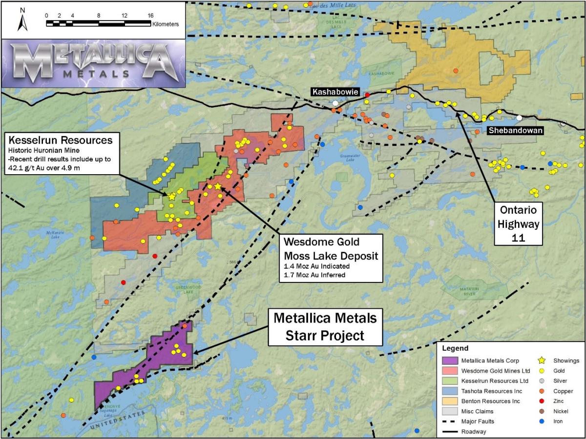 Metallica Metals Details Its Exploration Plans for the Starr Gold-Silver Project, Thunder Bay Mining District