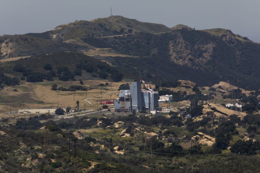 VENTURA COUNTY, CA-JUNE 4, 2020: Overall, shows the Santa Susana Field Facility as seen from a ridgeline in unincorporated Ventura County. Six decades after America's first nuclear meltdown, hundreds of radioactive hot spots remain at the former research facility. 10 years after state and federal agencies agreed to clean up the site owned by Boeing Co. and NASA, the work has not even started. (Mel Melcon/Los Angeles Times)