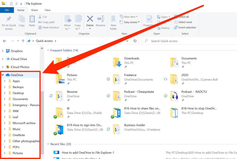 How to add OneDrive to File Explorer 2
