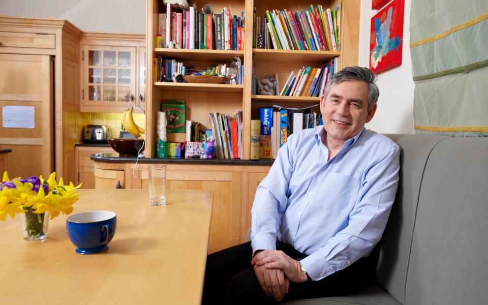 Gordon Brown, pictured in his flat at Number 11 Downing Street - Amit Lennon 