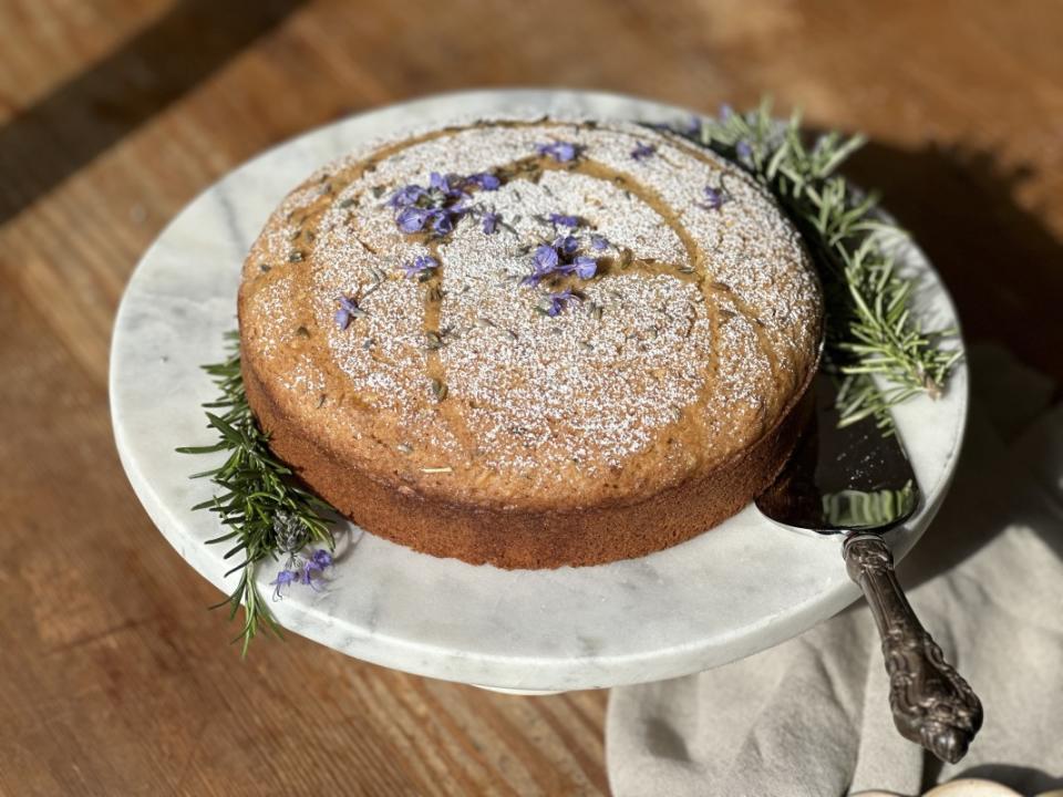 <p>Ragan Wallake</p><p>“Lavender Haze,” but make it a cake. This understated dessert offers just a hint of floral essence from the lavender, and the almonds give it a rich nuttiness. While you don’t necessarily taste the olive oil, it helps the cake stay moist and tender, rounds out the flavor and adds a certain sparkle to this treat.</p><p><strong>Get the recipe:</strong><strong> <a href="https://parade.com/recipes/lavender-almond-olive-oil-cake" rel="nofollow noopener" target="_blank" data-ylk="slk:Lavender Almond Olive Oil Cake;elm:context_link;itc:0;sec:content-canvas" class="link ">Lavender Almond Olive Oil Cake</a></strong></p>