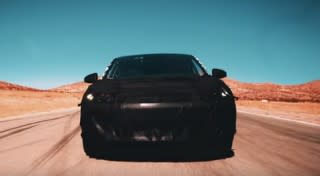 Teaser for Faraday Future electric car debuting at 2017 Consumer Electronics Show