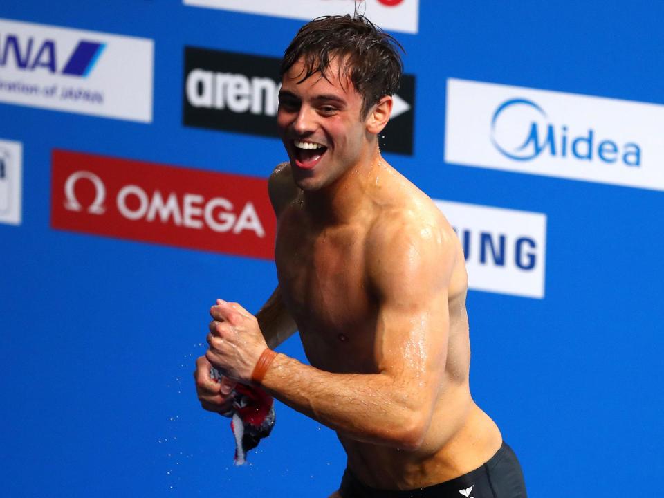 Earlier on Saturday, Daley and Grace Reid earlier claimed silver in the mixed synchronised 3m springboard: Getty