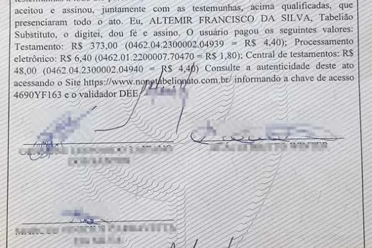 El documento en el que Neymar es el único heredero