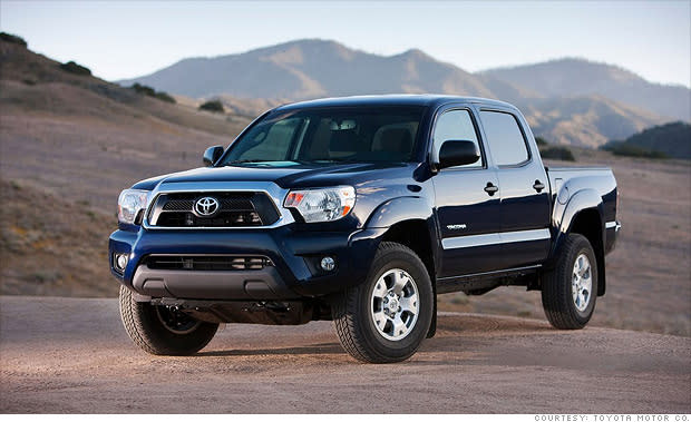 <b>Best Small Pickup Truck: <a href="http://autos.yahoo.com/toyota-truck/tacoma-4x2/" data-ylk="slk:2013 Toyota Tacoma;elm:context_link;itc:0;sec:content-canvas" class="link ">2013 Toyota Tacoma</a></b><br>The fact that the Toyota Tacoma has gone largely unchanged since 2005 speaks to how stale this segment has become. In fact, there are now only three entries left. Nevertheless, the Tacoma is still an appealing truck that offers more variety and capability than the Honda Ridgeline, as well as a larger, more refined cabin than the Nissan Frontier.<br><br>Whether it's a humble four-cylinder work truck with black bumpers and steel wheels or a jacked-up V6-powered Double Cab with a 6-foot bed and the latest Toyota electronic goodies, the Tacoma range should have something for those who don't see the need for a bigger, more expensive full-size truck.