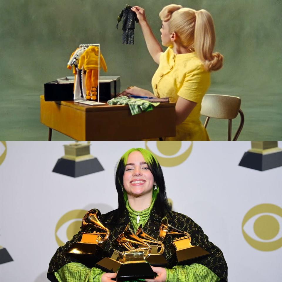 billie eilish what was i made for music video grammys outfit