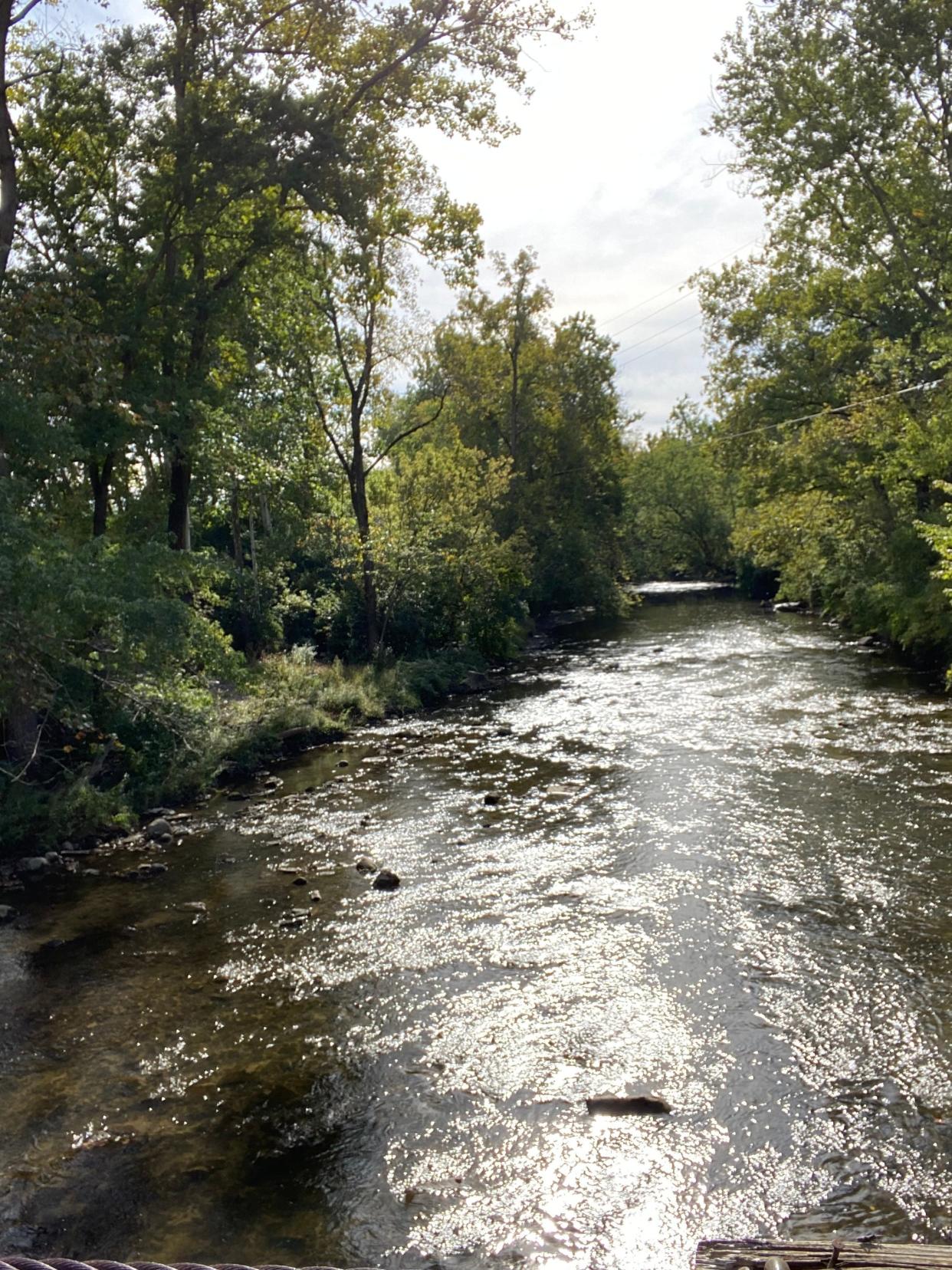 The Whitewater River flows south of Weir Dam.