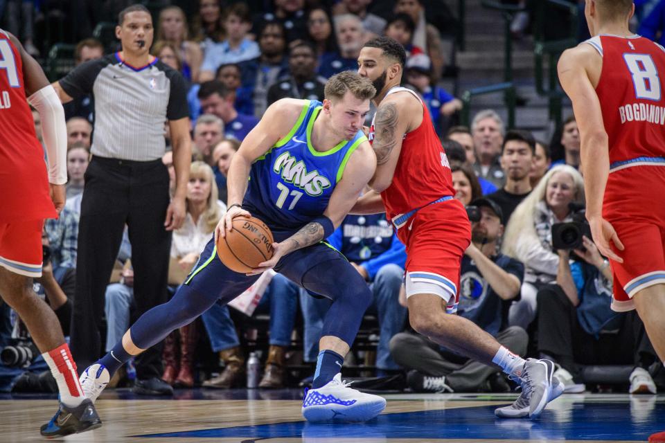 Luka Doncic continues to assault the NBA record book, with Michael Jordan as his latest victim. (Jerome Miron-USA Today)