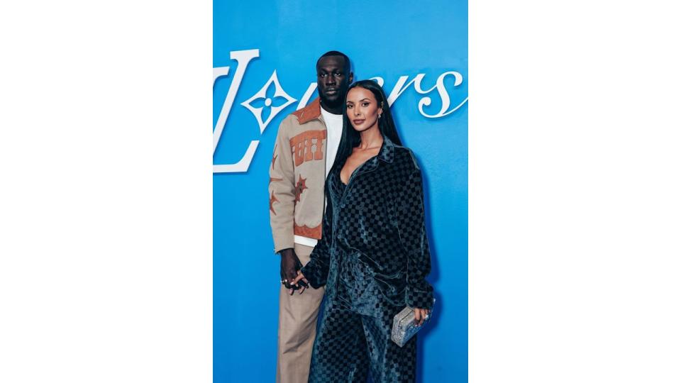 Stormzy and Maya Jama posing together