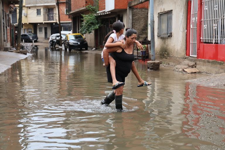 Las inundaciones en Valentin Alsina