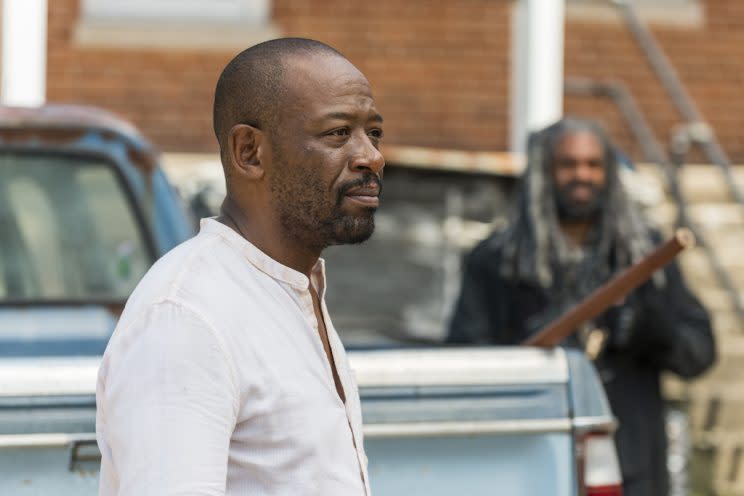 Lennie James as Morgan Jones, Khary Payton as Ezekiel (Credit: Gene Page/AMC)