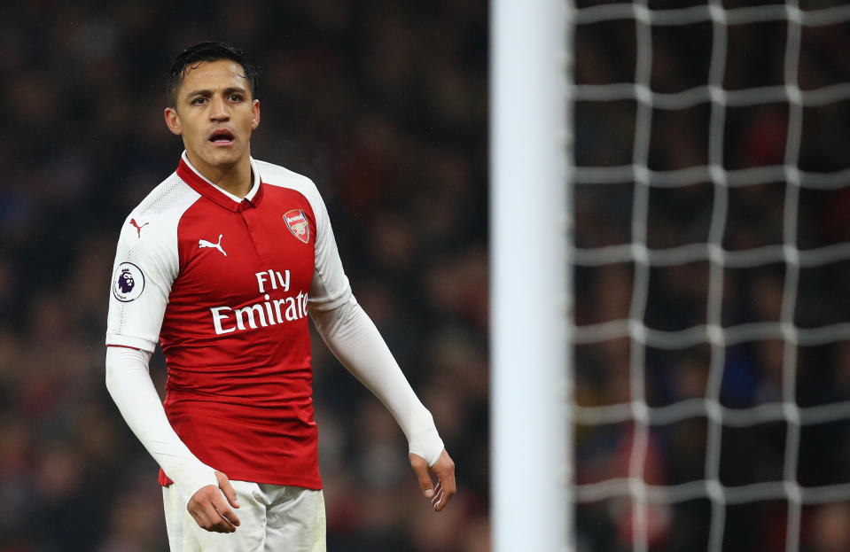Alexis Sanchez is likely leaving Arsenal, and likely going to Manchester. But now there’s some doubt about his exact destination. (Getty)