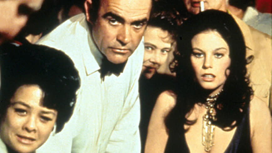 <p>Lana Wood, ‘Diamonds Are Forever’ (1971)</p><p>Wood played Plenty O'Toole, who hung around the casino, looking for a big score. Her luck ran out after helping 007 at the craps table though: A few minutes later, she got thrown out of a hotel window.</p>