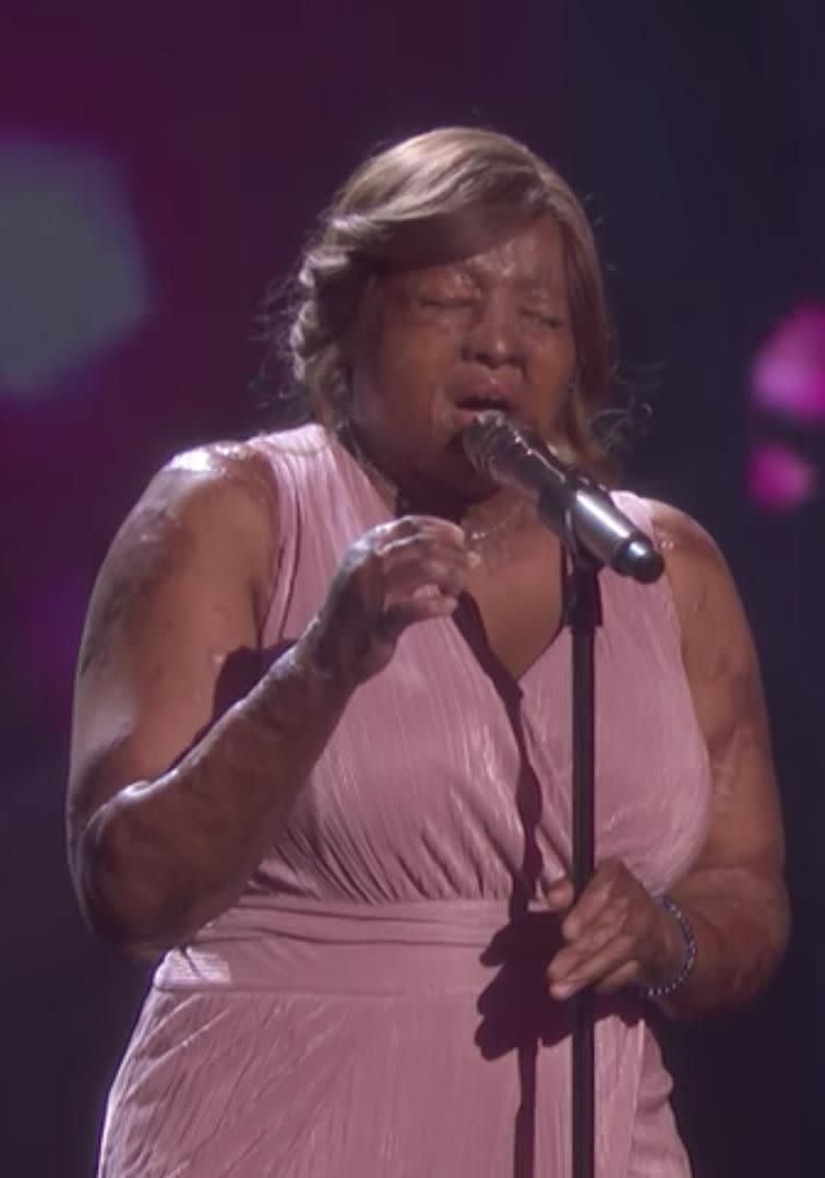 Kechi gave an inspiring performance on AGT. Source: NBC / America's Got Talent