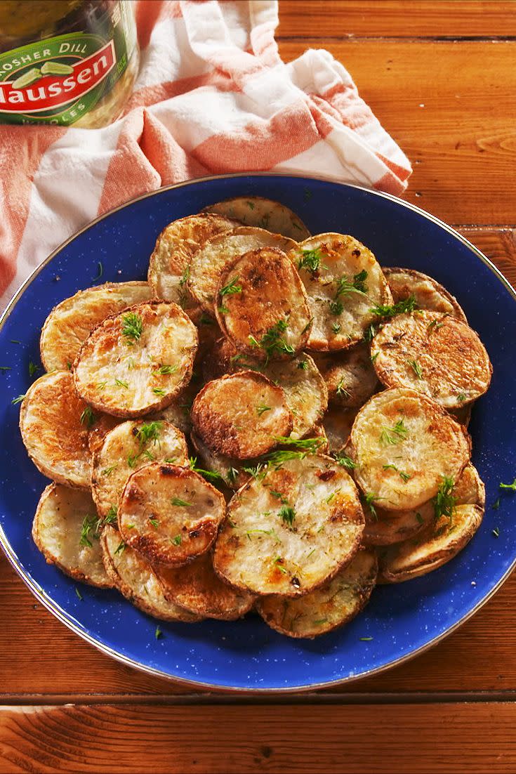 Oven-Fried Pickle Potato Chips