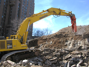 Industrial demolition and onsite material processing