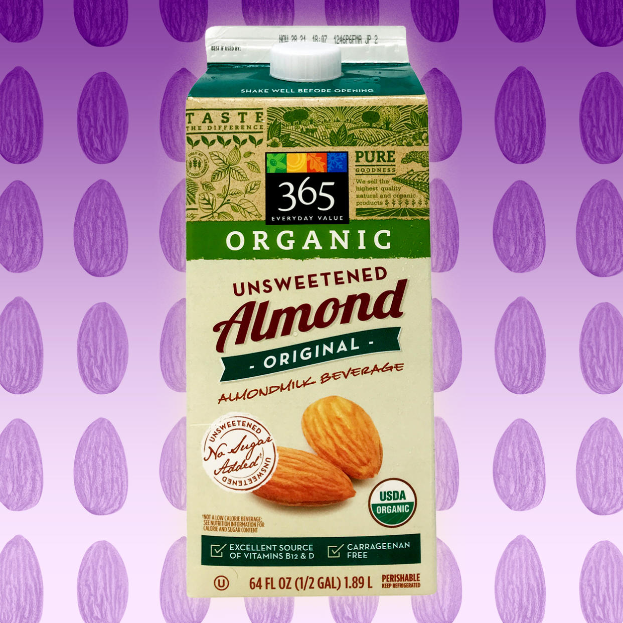 365 Everyday Value Organic Unsweetened Almond Milk.
 (TODAY illustration / Whole Foods Market)