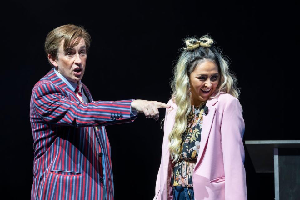 Steve Coogan on stage as Alan Partridge (Johan Persson)