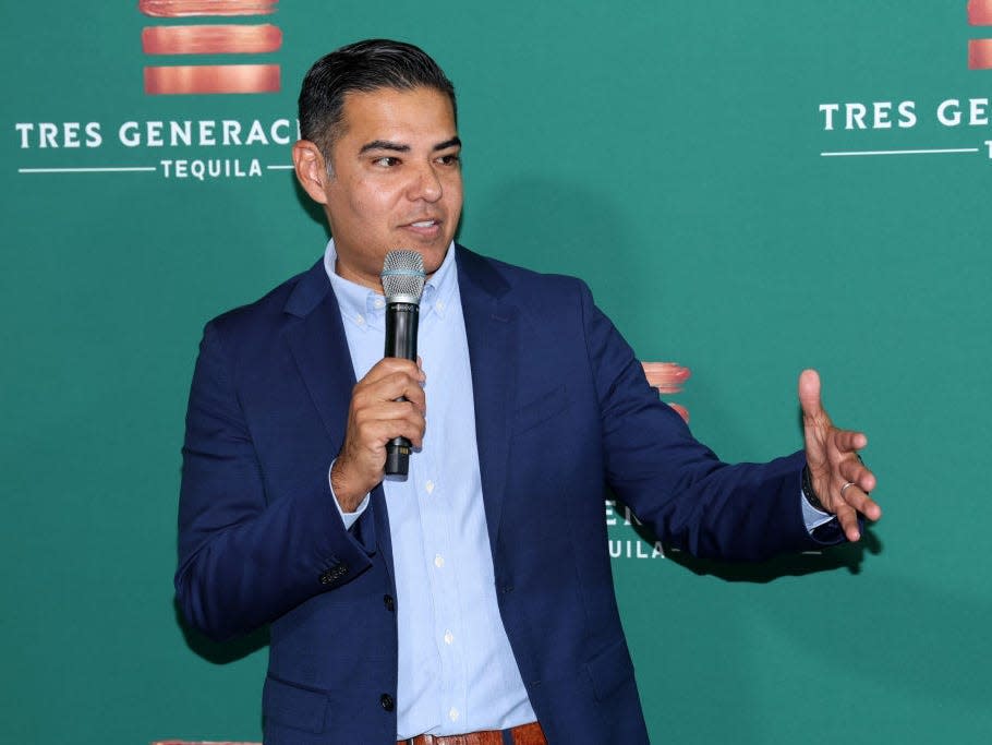 Robert Garcia speaks at an event