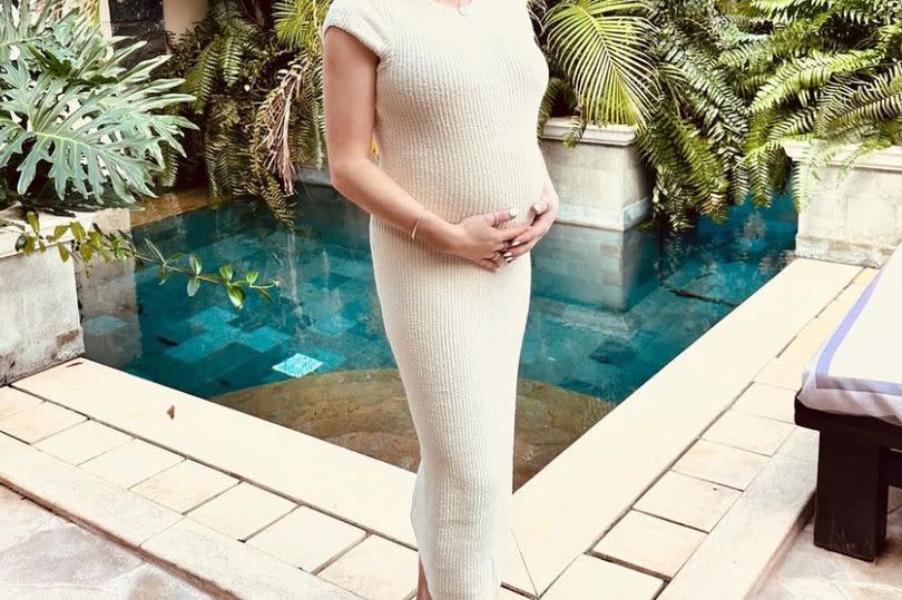 The This Morning star showed off her maternity fashion on holiday