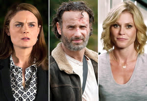 Emily Deschanel, Andrew Lincoln, Julie Bowen | Photo Credits: Jordin Althaus/FOX, Gene Page/AMC, ABC