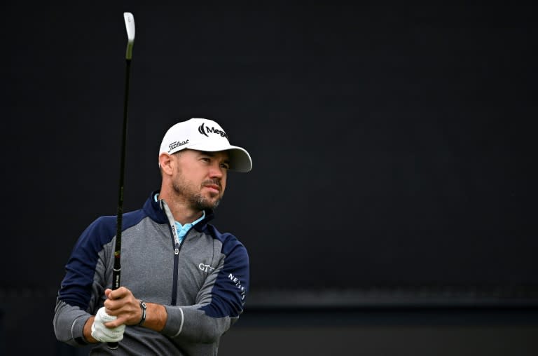 Brian Harman is top of the leaderboard at the British Open with one round to go (Paul ELLIS)