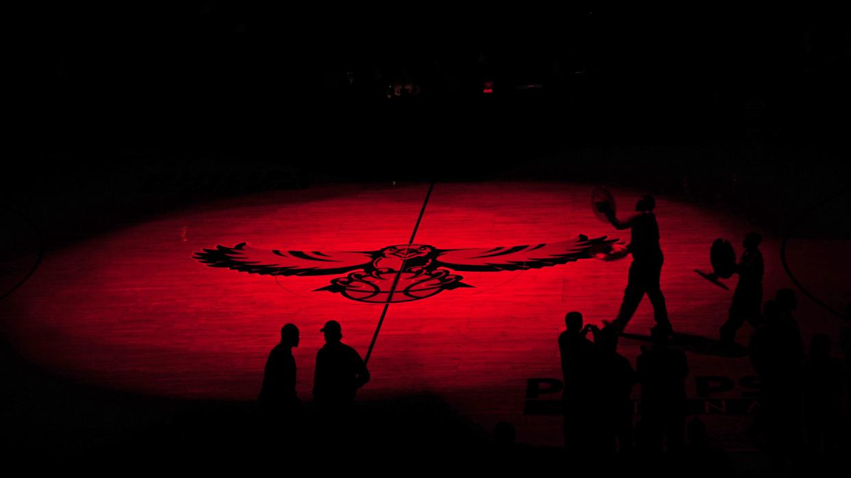 The Atlanta Hawks are being sued by a former employee. (Getty)