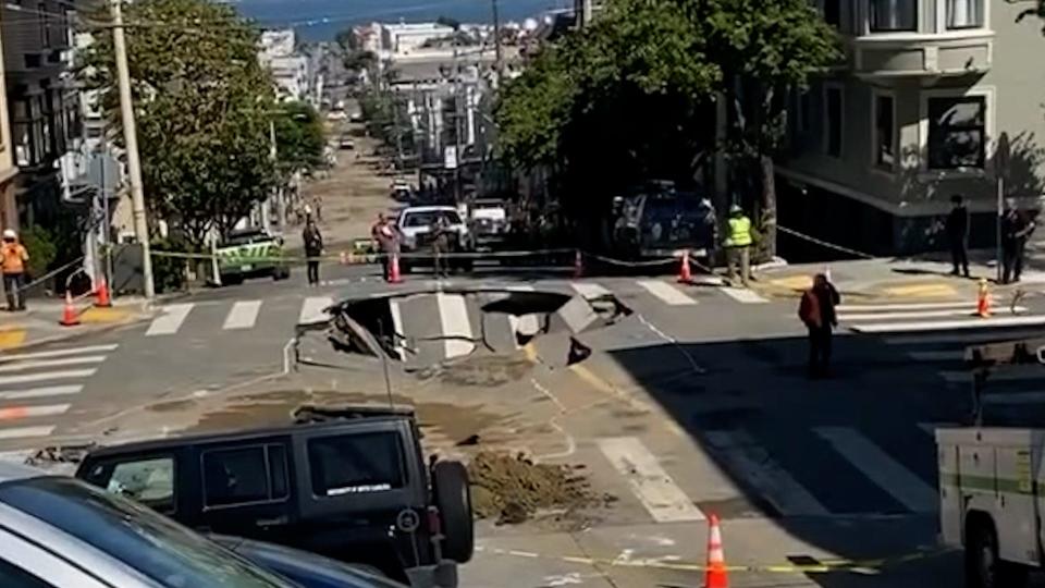 Sunday's break occurred at Fillmore and Green streets, leading the area being flooded with water and debris.