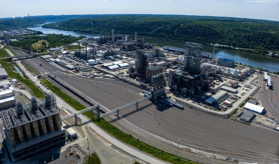 Shell Chemicals' completed ethane cracker plant in Potter Township, Beaver County.