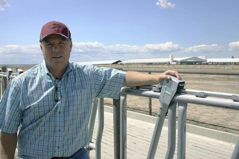 Cody Easterday of Easterday Ranch and Farms, is shown in this file photo at the Easterday Dairy outside of Boardman, Ore. Easterday is currently serving an 11-year prison sentence.