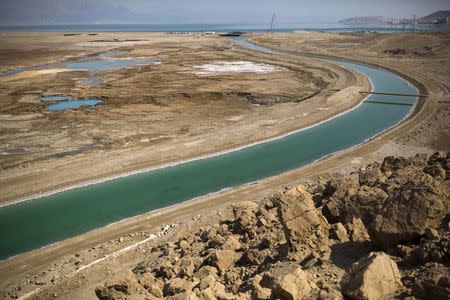 A canal leading to the Dead Sea is seen in Israel July 27, 2015. REUTERS/Amir Cohen