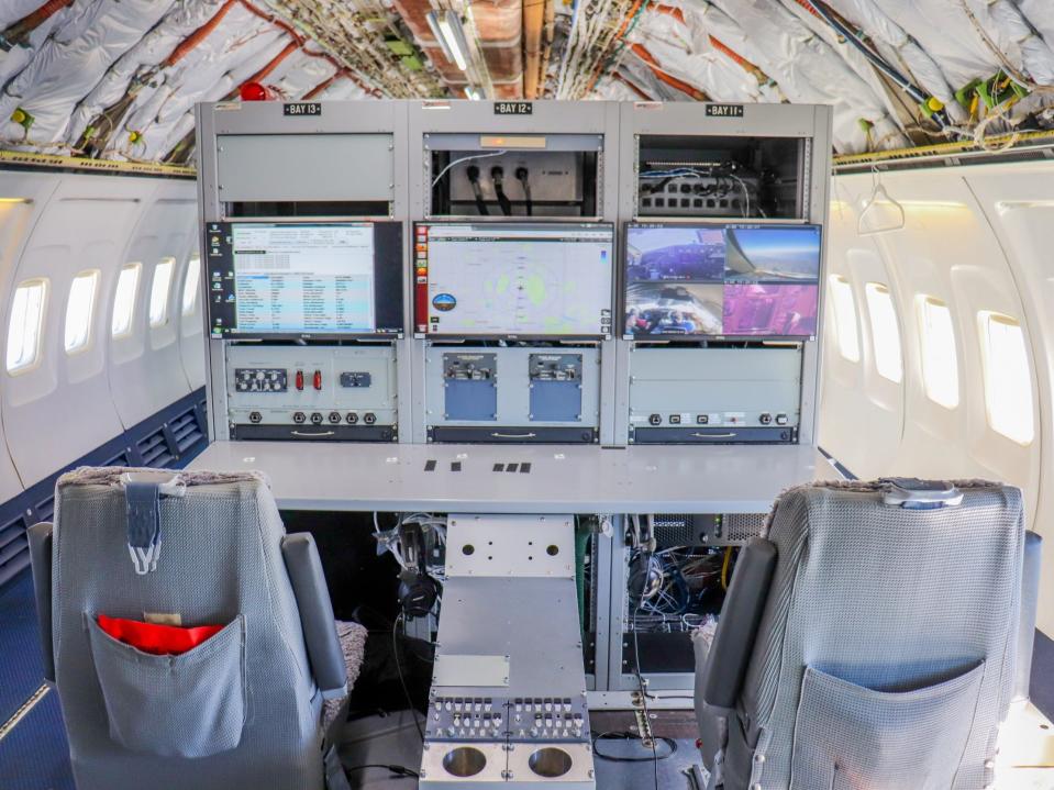 Inside a Boeing 757 testbed aircraft — Honeywell Aerospace Boeing 757 testbed aircraft