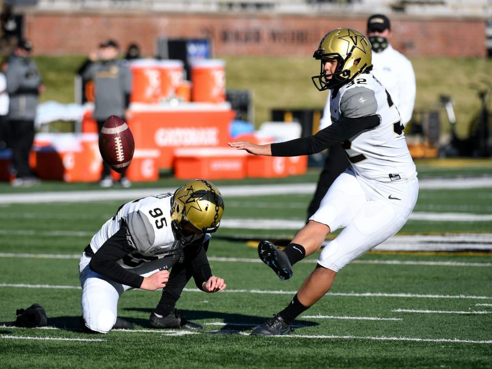 Vanderbilt place kicker Sarah Fuller