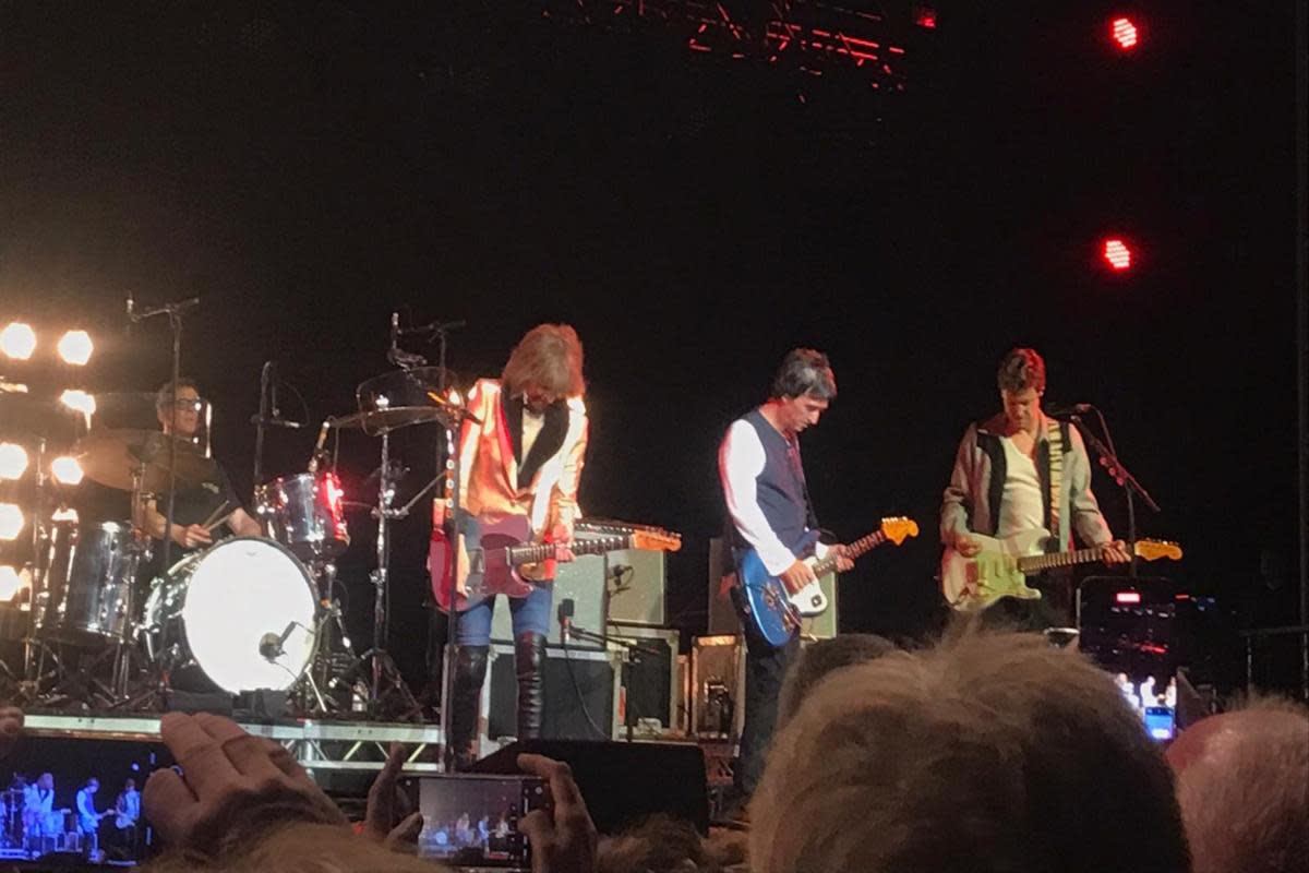 Chrissie Hynde and Johnny Marr together on stage <i>(Image: Jake Curran)</i>