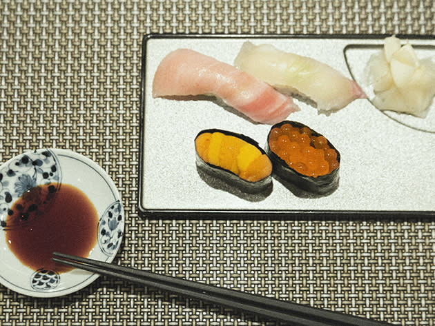 <p>The restaurant’s specialty is its edomae sushi.</p>