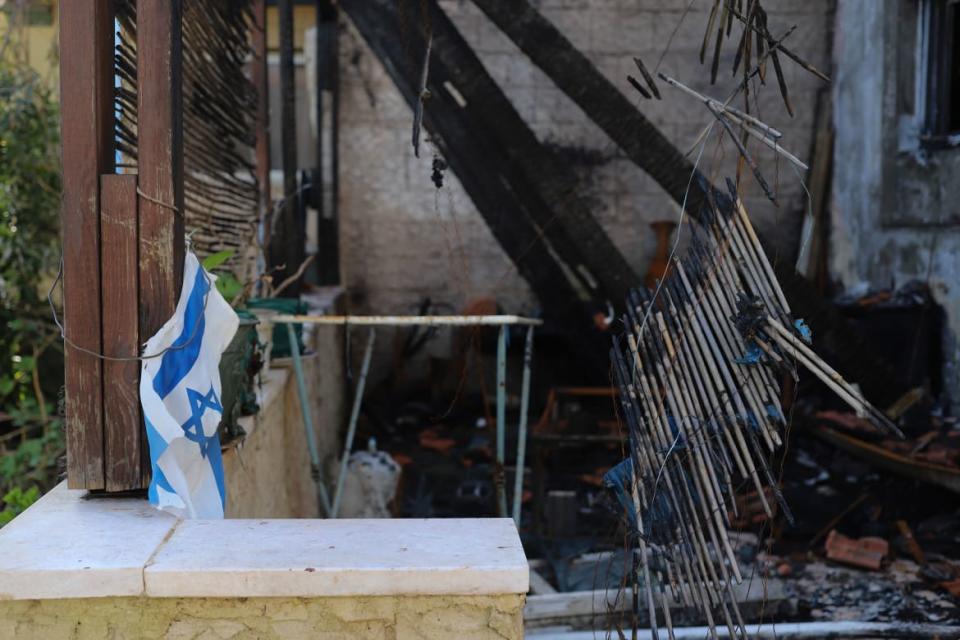 A picture of damage in Kiryat Shmona