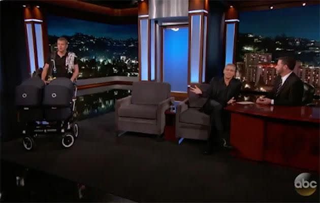 Jimmy was surprised when Matt Damon showed up. Source: ABC/Jimmy Kimmel Live