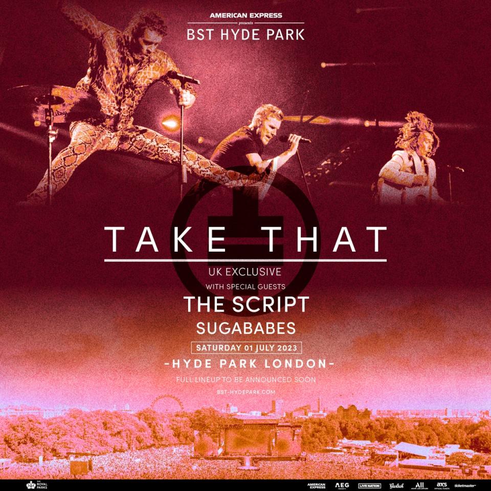 Take That to headline BST Hyde Park (press image)