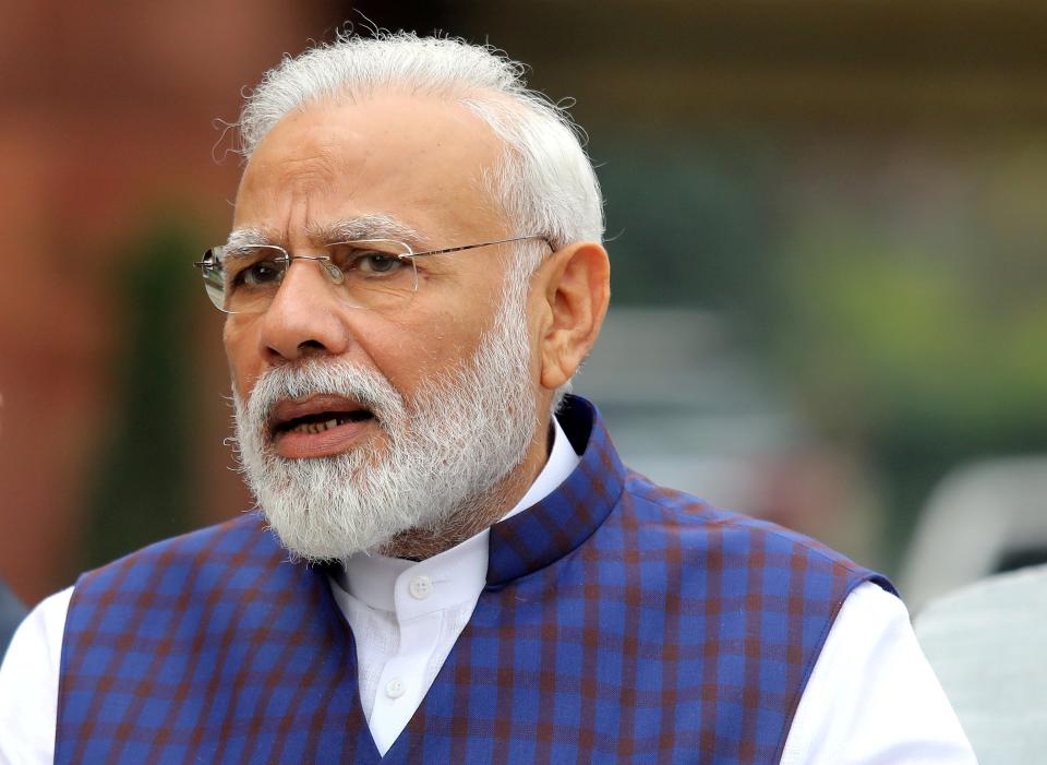 Image: Indian Prime Minister Narendra Modi speaks to the media in New Delhi, India. (Altaf Hussain / Reuters)