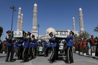 Funeral of Houthi fighters killed during recent fighting against government forces, in Sanaa