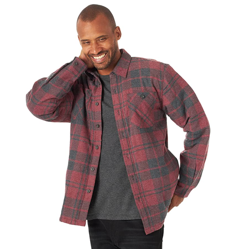 Men's Long Sleeve Sherpa Lined Shirt Jacket