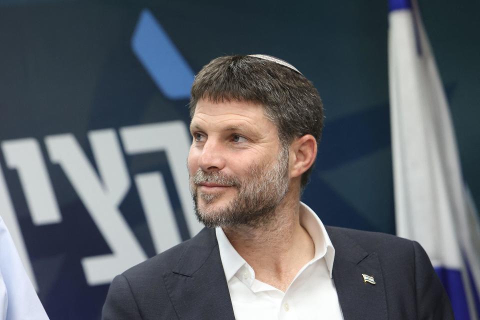 Israel's Finance Minister and leader of the Religious Zionist Party Bezalel Smotrich attends a meeting at the parliament, known as the Knesset, in Jerusalem, March 20, 2023. / Credit: GIL COHEN-MAGEN/AFP/Getty