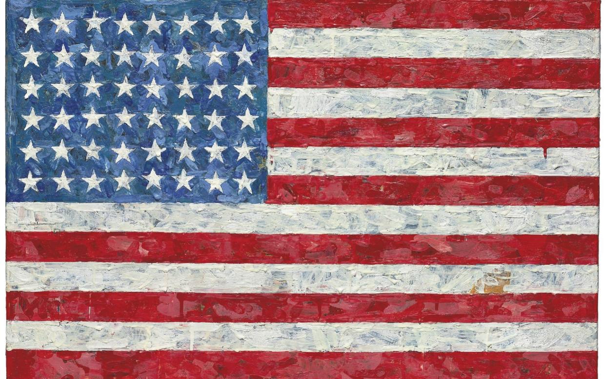 Jasper Johns' pop art painting Flag - AP