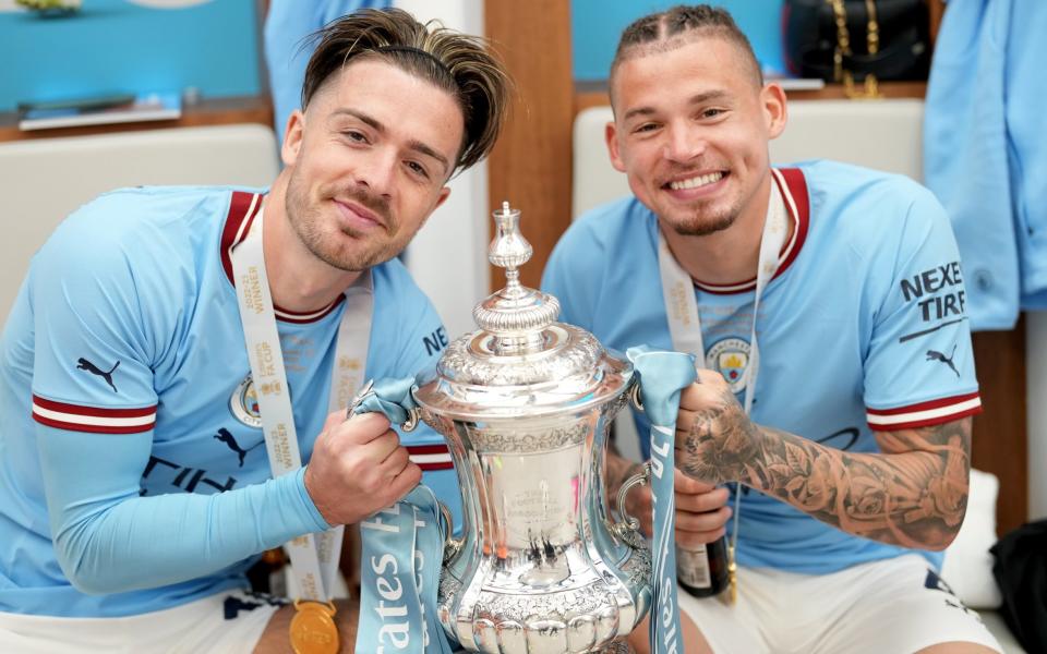 Jack Grealish (left) and Kalvin Phillips - - Getty Images/Tom Flathers