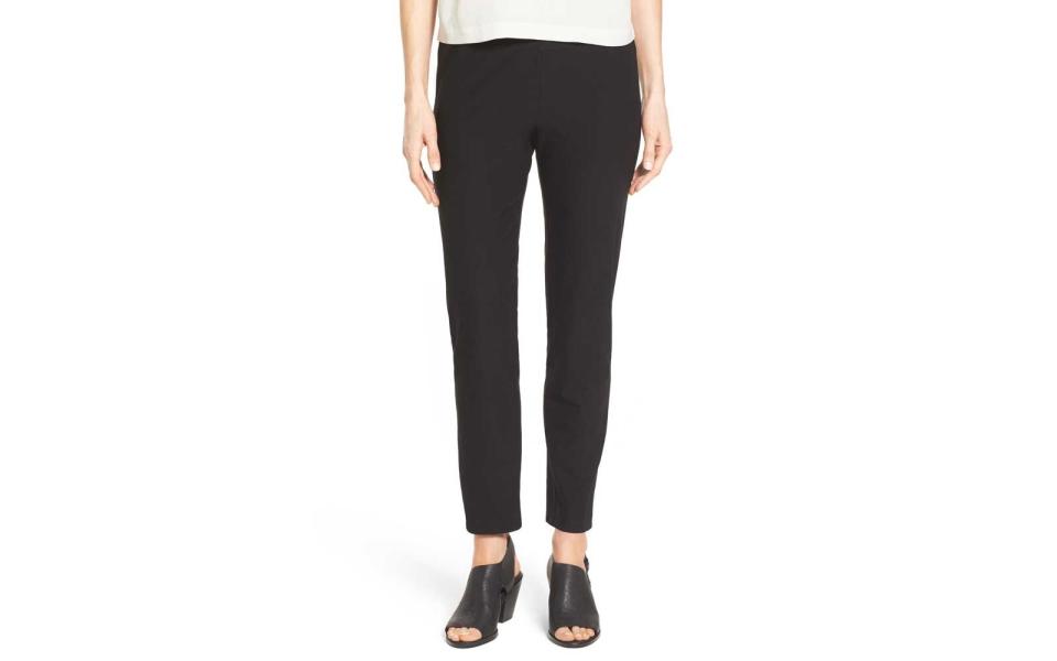 Eileen Fisher Stretch Crepe Slim Ankle Pants