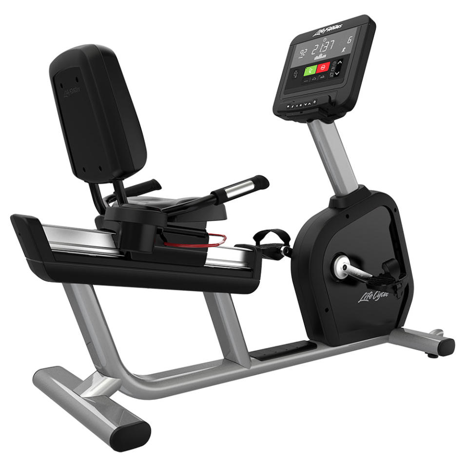 <p><a href="https://shop.lifefitness.com//products/integrity-lifecycle-recumbent-exercise-bike-outlet?variant=40918008987845&gclid=CjwKCAjw_aemBhBLEiwAT98FMp0IdlLfL__FKIVBB_RxmqhJflaBdxaERnPGAmA7I93NPaaJzxuAERoCy_QQAvD_BwE" rel="nofollow noopener" target="_blank" data-ylk="slk:Shop Now;elm:context_link;itc:0;sec:content-canvas" class="link ">Shop Now</a></p><p>Integrity Lifecycle Recumbent Exercise Bike</p><p>lifefitness.com</p><p>$2799.00</p>