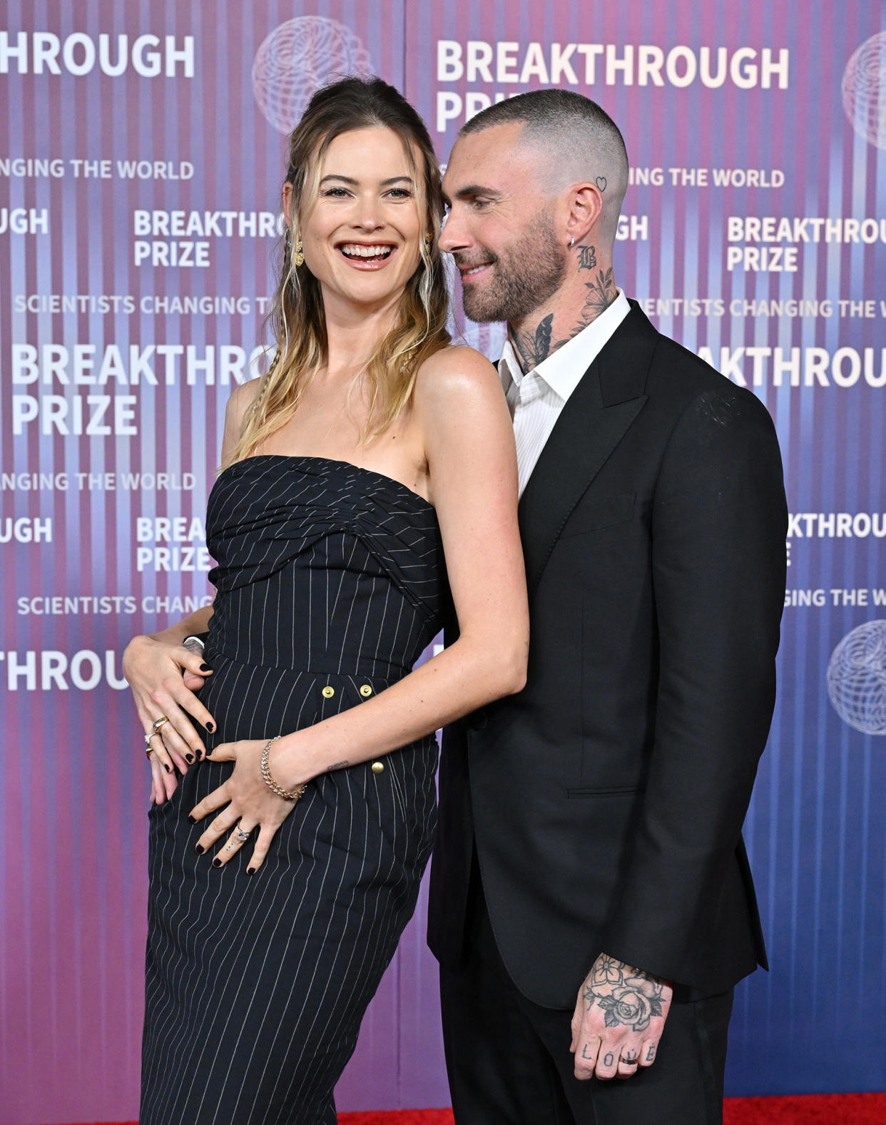 Adam Levine and Behati Prinsloo Stun on Red Carpet at Breakthrough ...